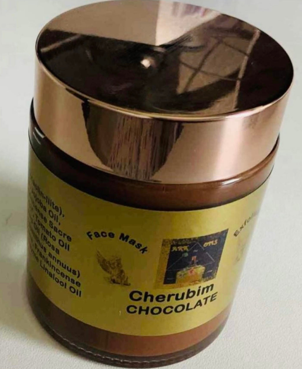 FRANKINCENSE SACRE CHOCOLATE FACE MASK/EXFOLIATOR (Cherubim Chocolate Face Mask/Exfoliator)