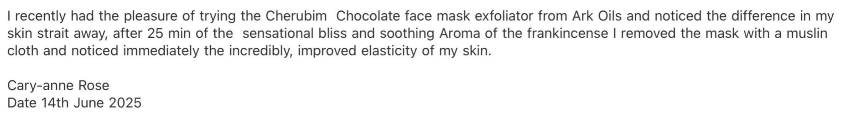 FRANKINCENSE SACRE CHOCOLATE FACE MASK/EXFOLIATOR (Cherubim Chocolate Face Mask/Exfoliator)