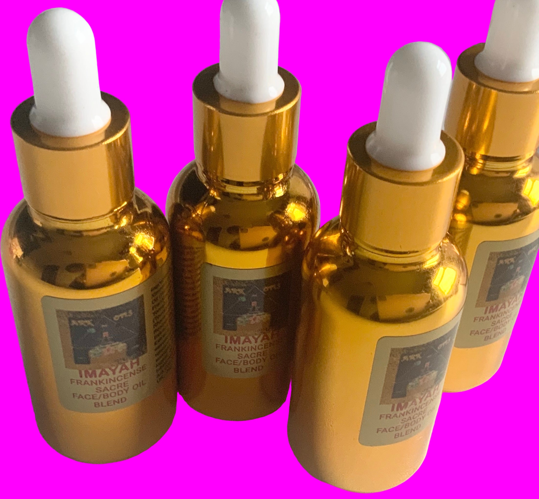 IMAYAH FRANKINCENSE RESIN FACIAL OIL AND BODY BLEND with Sea Buckthorn & Raspberry C02 Extracts